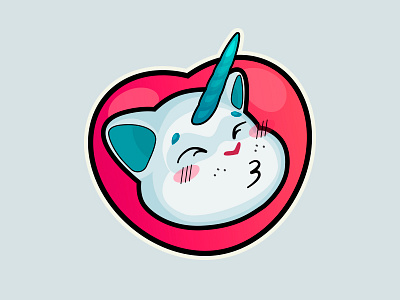 stickers cat-unicorn (unicat) cat sticker stickers unicorn