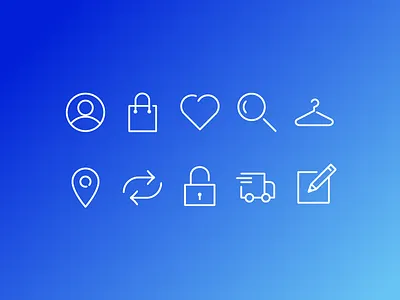 E-commerce Icons design icon illustrator kit ui