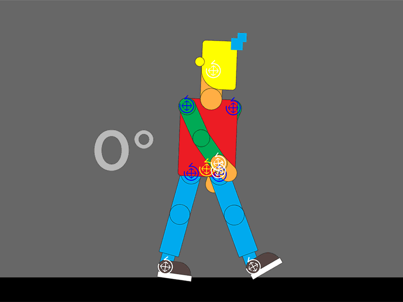Uphill Downhill Walk Cycle ae after effects animation character double bounce duik hill walk cycle walk cycles