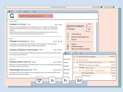 My resume updated copenhagen cv design resume ui visual wireframe