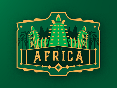 Africa Badge Design africa badge drawing esport gaming illustration mali mascot medieval palmtree sportslogo vector