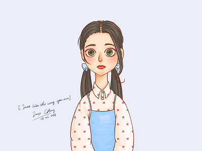 JUST LIKE THE WAY YOU ARE -03 beauty eyes girl hair illustration lady