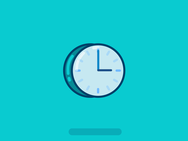 Clock Icon Loop animation clock davegamez design flatdesign gif icon iconography illustration loop mograph vector
