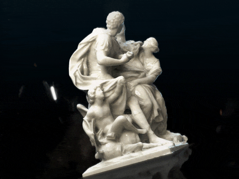 Arria et Paetrus - Louvre Museum 3d abstract colors design digitalart graphic minimal organic statue