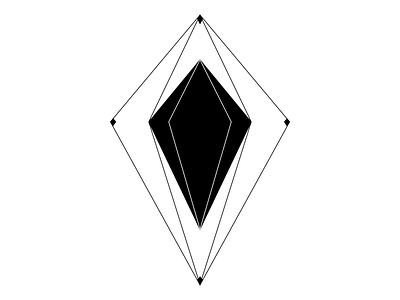 Diamond black diamond geometric illustration minimal tattoo