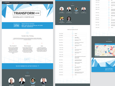 Transform 2018 conference event gocanvas page registration site transform web