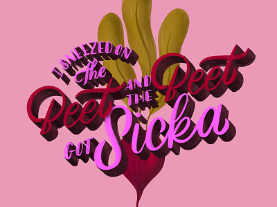 The Beet... beet beyonce calligraphy create cursive food pun handlettering handwriting homwork lettering script typography