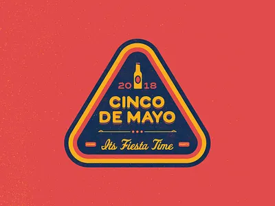 Cinco De Mayo Badge badge badge design beer celebration cinco de mayo drink fiesta logo logo design party texture typography