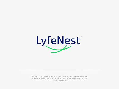 LyfeNest clean fintech life minimal modern nest real estate tech. simple