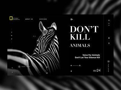 Don't kill Animals animals design landing template ui ux web