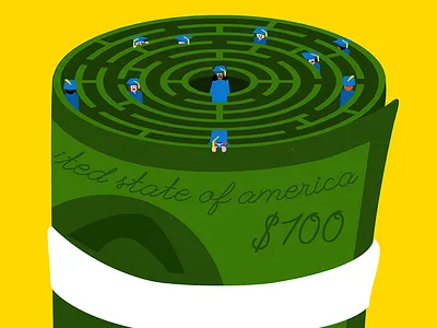 College Gradutes Looking For Money 2d character color creative digital doodle editorial fun graphic design illustration illustrator vector