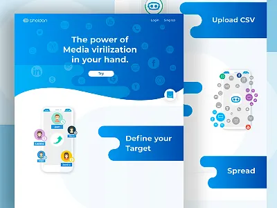 Landing - Sheldon AI design gif layout mediatech sheldon ui ux web