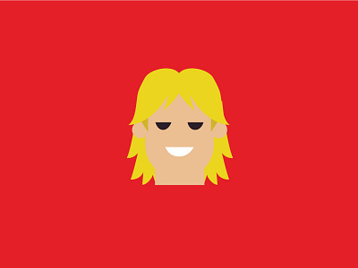 No.10 – Ken character design cute flat colour illustration ken product designer red retro street fighter vector