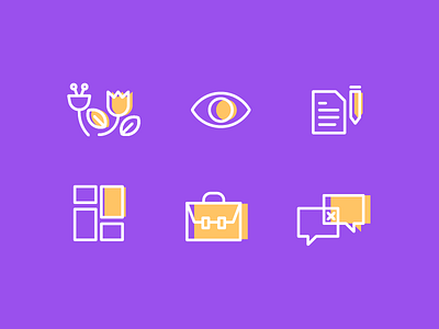 Presentation Icons chat design eye flower icon inspiration line pen ui ux