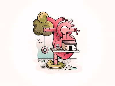 Treeheart 52weeks challenge heart illustration tree treehouse vector
