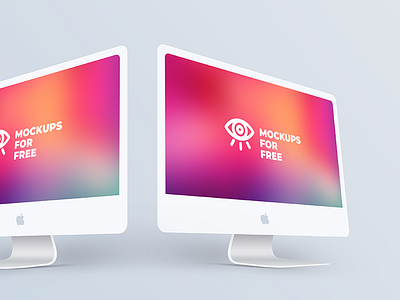 Imac Perspective form Mockups for free free psd freebie mockup screens