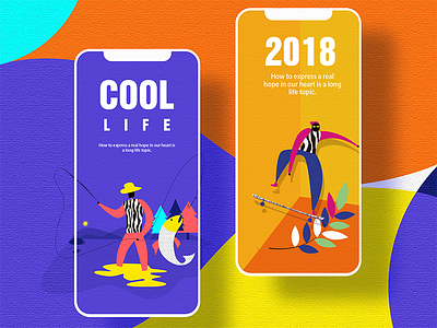 I hope I can have a way of life—01 colors digital hero illustration interface landing ui ux web