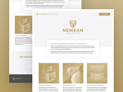 Nemean Pre-Registration Page ada blockchain bright cardano clean crypto cryptocurrency e mail gold lion registration staking