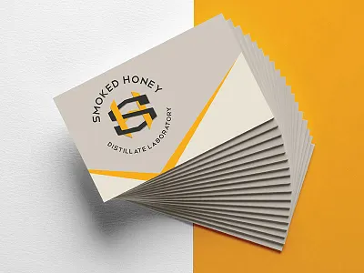 Smoked Honey business cards badge branding cannabis illustration logo packaging seal