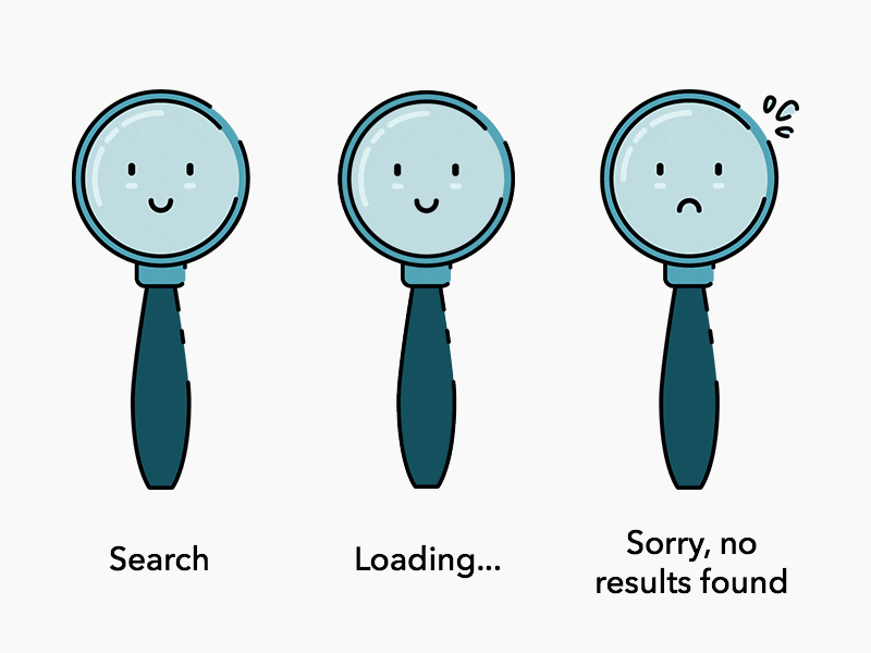Brad's Deals mobile app - search screen assets illustration ios magnifying glass my beautiful son search