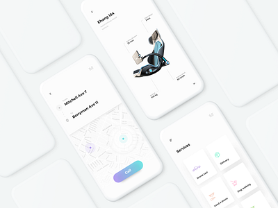 FlyBy | Drone App app design drone face ios minimal mobile ui ux