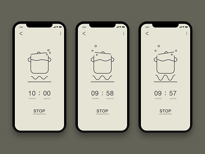 Daily UI #014-Countdown Timer 014 cook cooking countdown countdowntimer dailyui phone timer