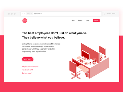 Hello, Dribbble! ai bold debut landing page pink recruitment typography website