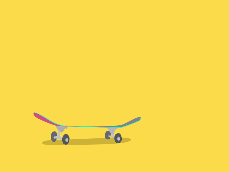 Kickflip animation flip kickflip pink skateboarding trick yeah yellow