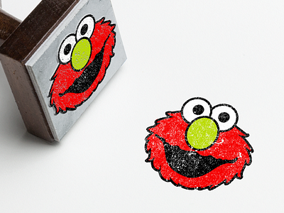 Elmo Stamp elmo funny paper sesame street stamp tag