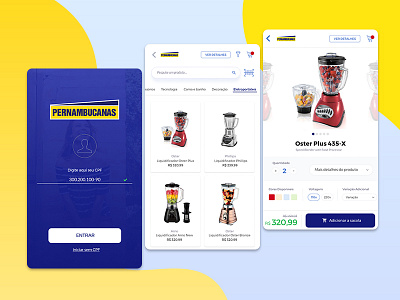 Pernambucanas app login mobile store ui ux