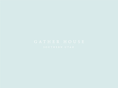 Gather House blue crossbar gather house logo serif southern southern utah utah