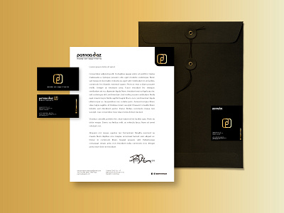 Patricia Díaz atelier clothing couture fashion gold initials pd