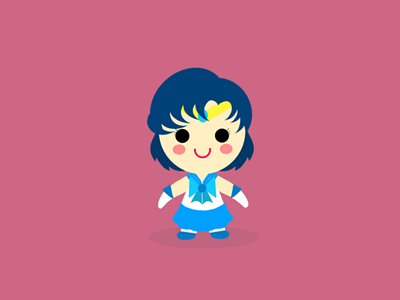 Sailor Mercury art digital art digital painting fan art illustration sailor mercury sailor moon