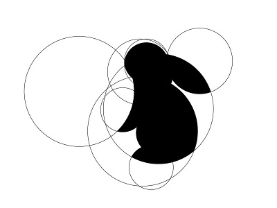 Rabbit goldenratio icon logo logotype