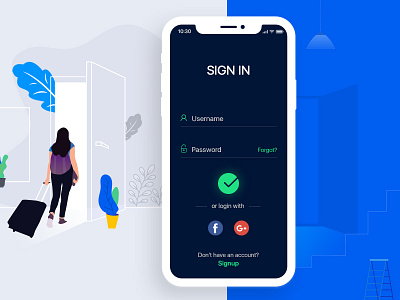 Login Page Illustration app illustration login login illustration mobile app sign in ui ux