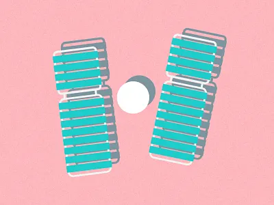 Poolside Part II beach chair design furniture illustration outdoor outside pink pool summer sun chair swim