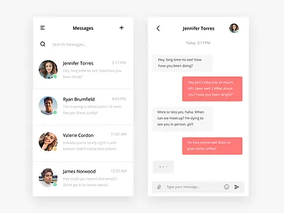 DailyUI 013 - Direct Messaging app design dailyui direct messaging ui design