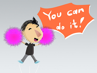 You can do it! chat cute emoji emoticon happy icon kawaii social sticker