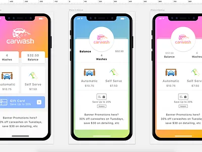 Carwash Design android apple flat google gradient icon ios iphone x ui ux