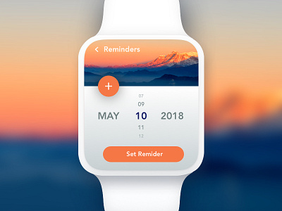 Date Picker dailyui mountains