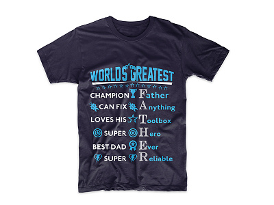 Fathers Day T-Shirt Design app branding fatherday fatherdays happyfathersday identity illustrations logo tshirt design typography