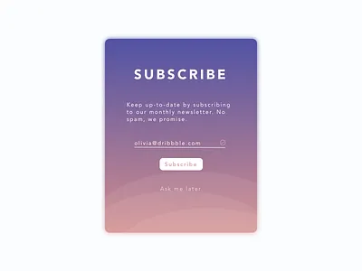 Daily UI #026 Subscribe daily ui subscribe ui design uiux user interface ux design