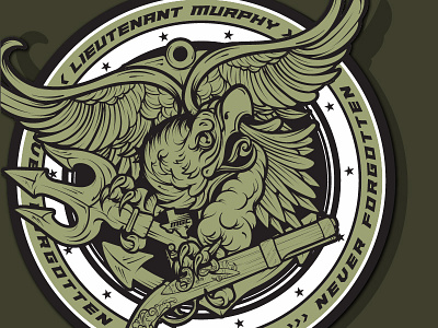 Lieutenant Murphy - Navy Seals Trident Patch illustration adobe apparel eagle illustration illustrator military seal team special forces us navy vector art wacom