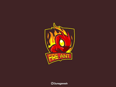 Fireant artwork brand design esport forsale identity illustration logo