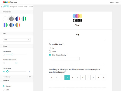 Zoho Survey - Theme Builder theme themebuilder zoho zohosurvey