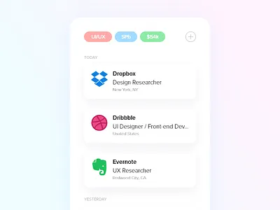 Daily UI #050 dailyui job listing ui