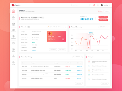 Banking Dashboard admin panel bank user interface banking dashboard financial dashboard ui usability user experience ux visual design web design