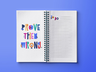 Daily Planner, To Do List daily funky notebook planner to do typography