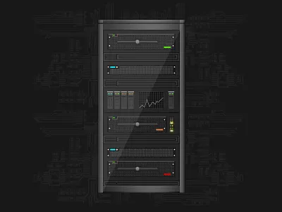 Hosting - VPS Server design illustration server visual web