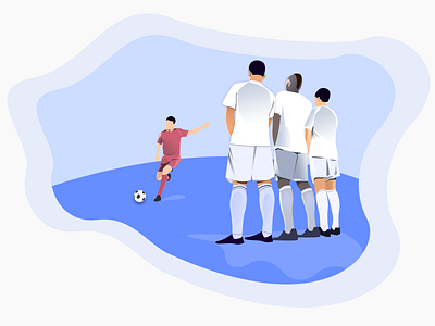 World cup kicker illustration blue cool creative illustration inspiration kick themes ui wallpapers world cup